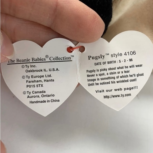 Vintage 1996 Pugsly Beanie Babies - Picture 9 of 11